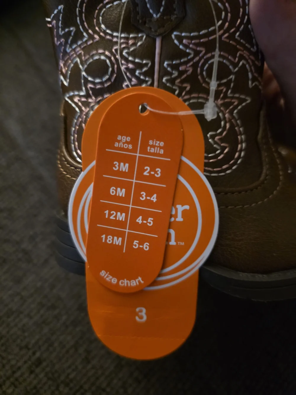 Brown Western Baby Boots with Pink Lining